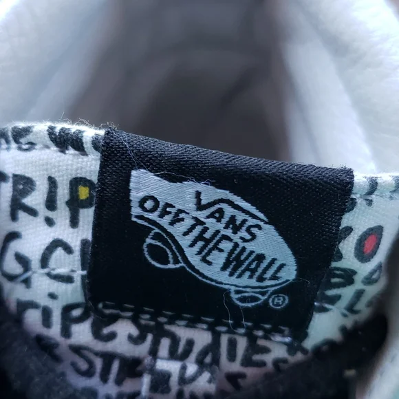 VANS SK8-HI REISSUE DIY Skate Shoes White Black sz 4.5 Mens - Picture 12 of 14